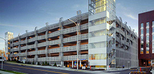Go to North Campus Garage award-winning parking garage design by DNK Architects