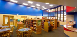Wogaman Elementary 9 children's school library interior design