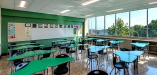 Seton High School 6 colorful interior design of all-girls high school