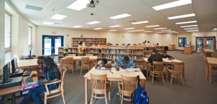 Dunbar High School 7 interior design of library/media room